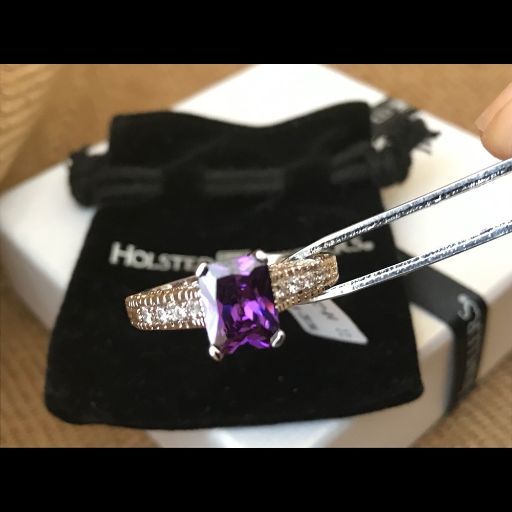 🎁🎁3 Carat Deep Violet Ring!! Sz 11🎁🎁